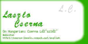 laszlo cserna business card